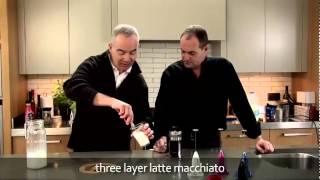 aerolatte  milk frother makes three layer caffè latte macchiato [upl. by Aleahc60]