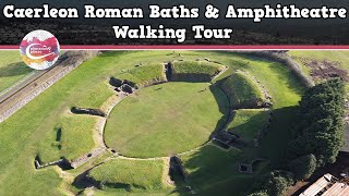 CAERLEON ROMAN BATHS amp AMPHITHEATRE WALES  Walking Tour  Pinned on Places [upl. by Werbel]