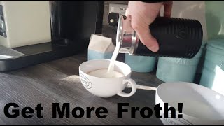 How to Get More Froth from Your Nespresso Coffee Aeroccino  Nespresso tips and help [upl. by Freed]