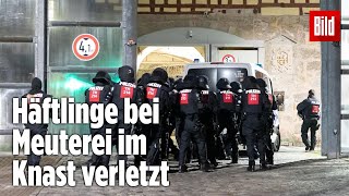 Gefängnismeuterei Polizei stürmt Knast in Thüringen  JVA Untermaßfeld [upl. by Elagibba]